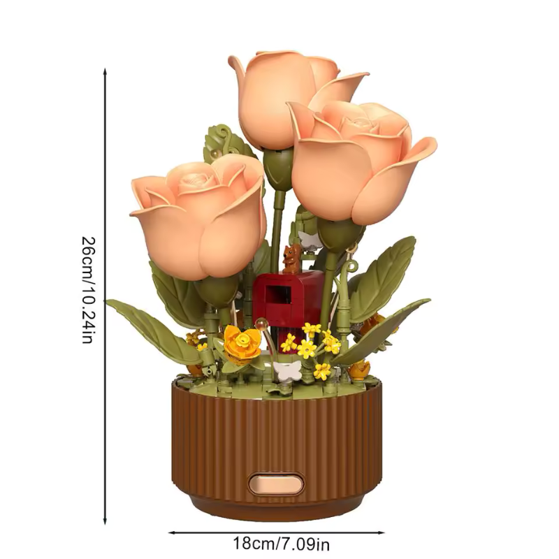 Electric Bloom Building Block Flower